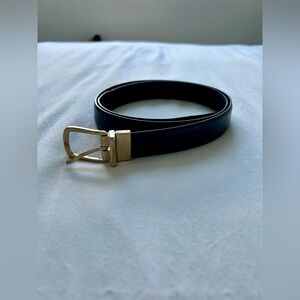 Black Pollini Leather Belt (41”)